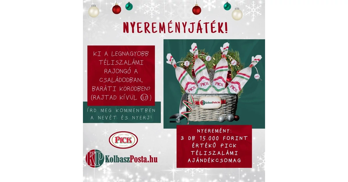 NYEREMÉNYJÁTÉK!