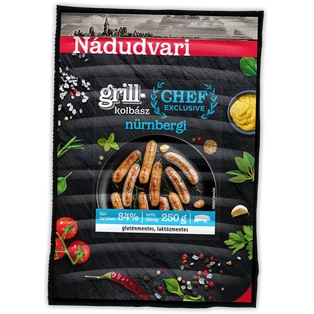 Chef Exclusive grillkolbász Nürnbergi vf. 250g Nádudvar (14db/#)