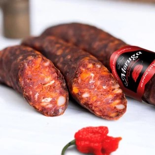 Békési moruga vékonykolbász (CHILIS !!!) kb.500g/pár