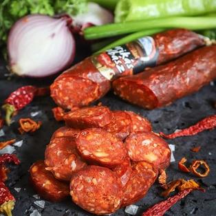 Páros kolbász csípős kb.400g Bogád