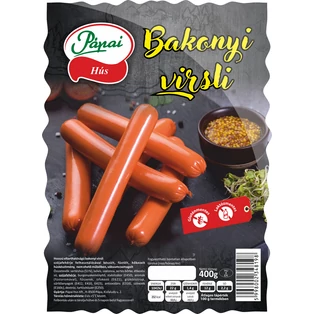 Hosszú elt. bakonyi virsli vf. 400g Pápa