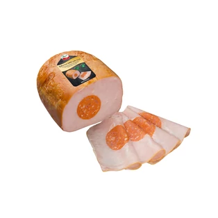 Kolbásszal töltött sertés karaj darabolt vf.kb.1000g Pápa