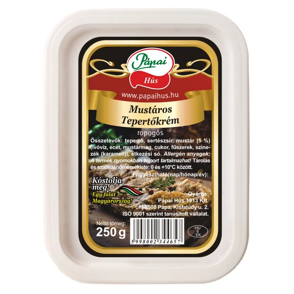 Tepertőkrém paprikás 250g Pápa