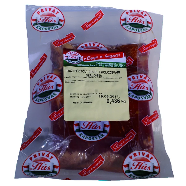 Házi fst. érlelt kolozsvári szalonna vf. kb.1000g Privát